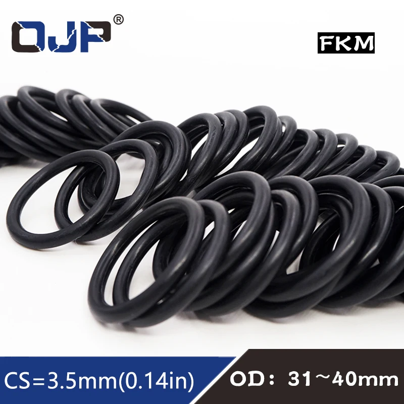 5PCS/lot Fluorine rubber Ring Black FKM Oring Seal CS:3.5mm OD31/32/33/34/35/36/37/38/39/40mm Rubber O-Ring Seal Oil Ring Gasket
5PCS/lot Fluorine rubber Ring Black FKM Oring Seal CS:3.5mm OD31/32/33/34/35/36/37/38/39/40mm Rubber O-Ring Seal Oil Ring Gasket