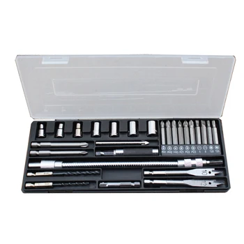 27pcs Multi-functional Drill Bit Box Set Hardware Tools Set HSS Screwdriver Flat/Twist/Tile Drill Bits Tool Set with Storage Box
27pcs Multi-functional Drill Bit Box Set Hardware Tools Set HSS Screwdriver Flat/Twist/Tile Drill Bits Tool Set with Storage Box