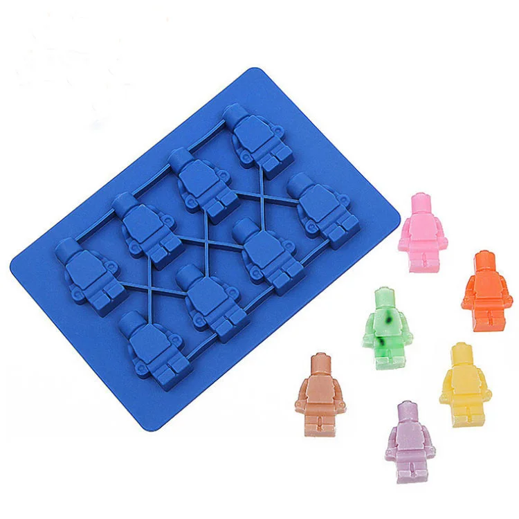 Free Shipping DIY 8 Holes Lego Robot Ice Cube Tray Silicone Chocolate Mold Children Candy mold IT003
Free Shipping DIY 8 Holes Lego Robot Ice Cube Tray Silicone Chocolate Mold Children Candy mold IT003