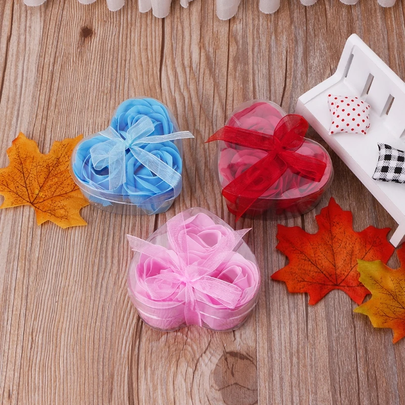 3pcs/box Rose Petal Flower Scented Bath Soap + Heart Shape Box For Wedding Gift
3pcs/box Rose Petal Flower Scented Bath Soap + Heart Shape Box For Wedding Gift