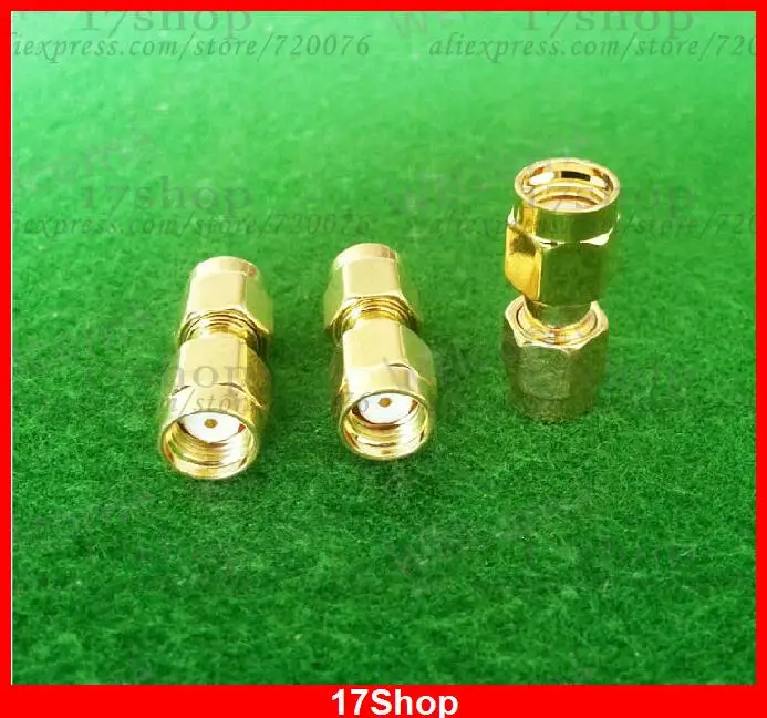 40pc Gold copper RP-SMA male to RP-SMA male plug in series RF coaxial connectors
40pc Gold copper RP-SMA male to RP-SMA male plug in series RF coaxial connectors