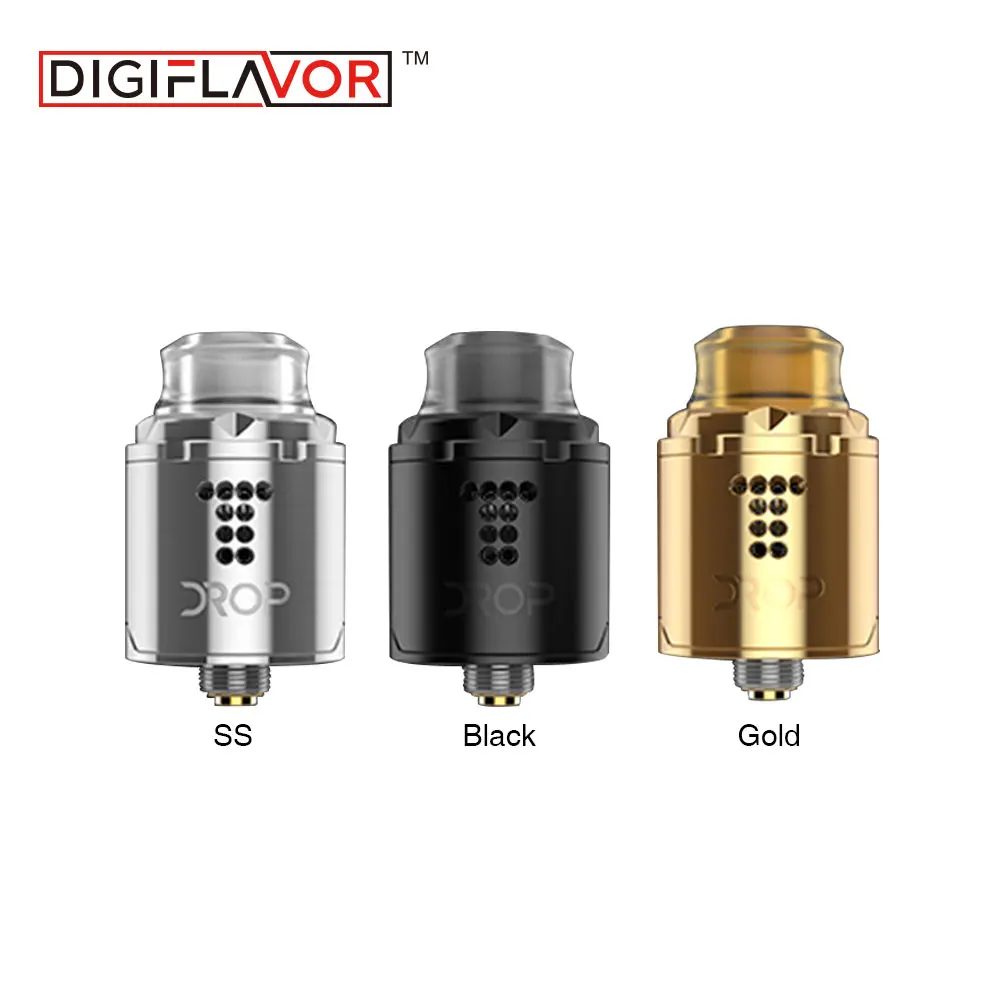 

1/2/5pcs Digiflavor Drop Solo RDA E-cigarette Tank 22mm Diameter with 510 Pin & BF Pin for Squonk MODs Single Coil Vape Atomizer