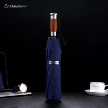 Folding Umbrella Parasol Rain Automatic Large Windproof Business Black Brand Dark-Blue