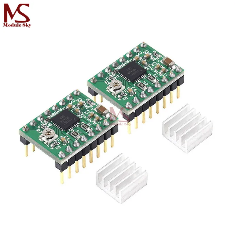 1pcs Reprap Stepper Driver A4988 Stepper Motor Driver Module with Heatsink
1pcs Reprap Stepper Driver A4988 Stepper Motor Driver Module with Heatsink