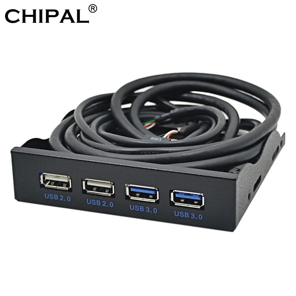 CHIPAL PC Desktop 3.5 Inch Floppy Bay 4 Ports USB 2.0 USB 3.0 Front Panel Hub USB3.0 Splitter Internal Combo Bracket Adapter
CHIPAL PC Desktop 3.5 Inch Floppy Bay 4 Ports USB 2.0 USB 3.0 Front Panel Hub USB3.0 Splitter Internal Combo Bracket Adapter