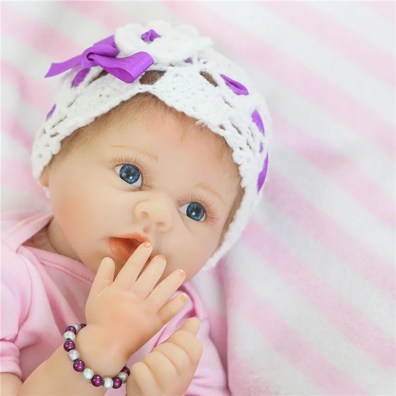 Фото 22" silicone reborn dolls soft cotton body fashion baby newborn for girls gift bebe alive bonecas | Игрушки и хобби