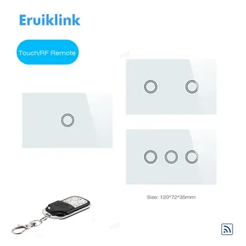 New Eruiklink US Remote Control Switch 1 Gang 2 Gang 3 Gang, RF433 Smart Wall Switch, Wireless Remote Control Touch Light Switch
New Eruiklink US Remote Control Switch 1 Gang 2 Gang 3 Gang, RF433 Smart Wall Switch, Wireless Remote Control Touch Light Switch