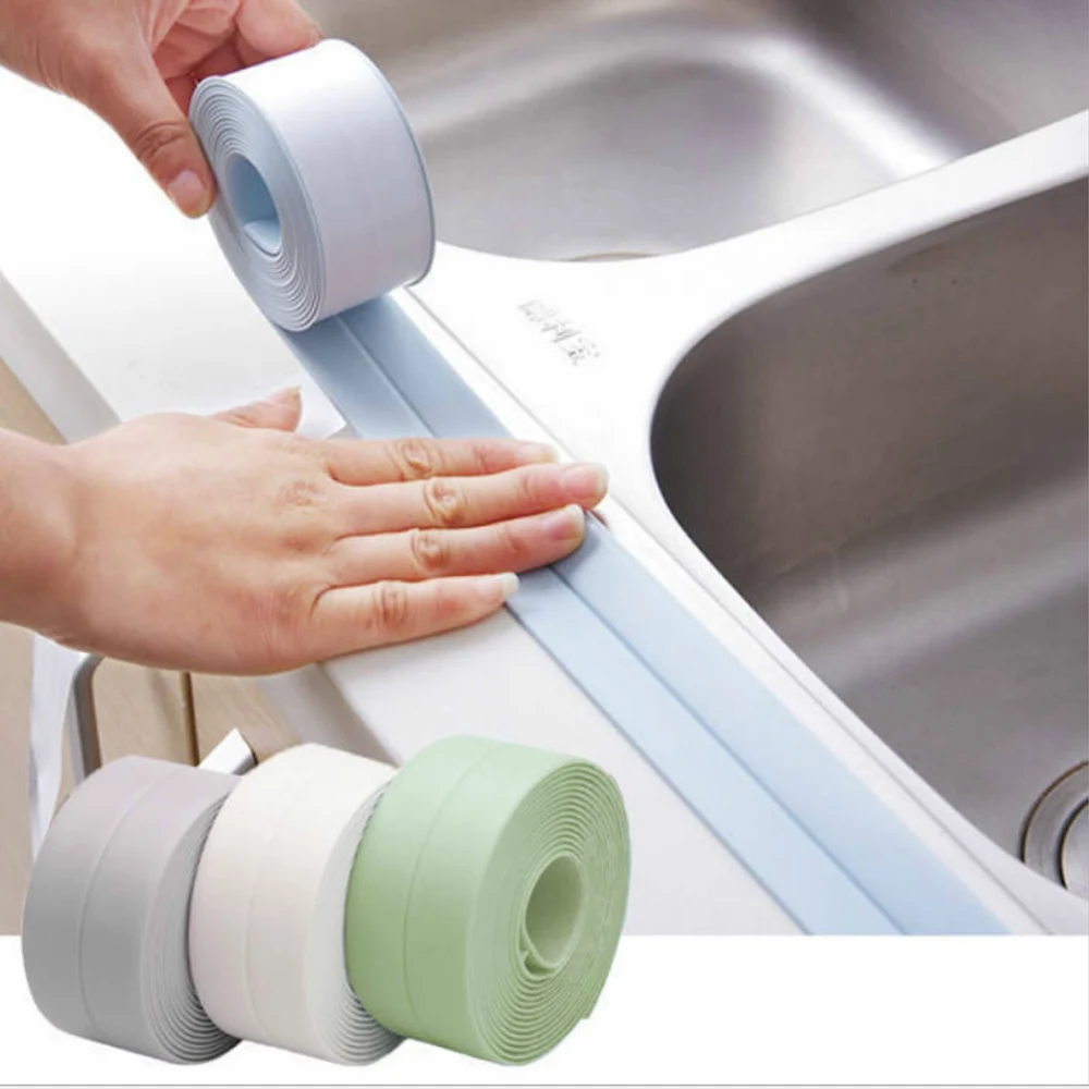 Self Adhesive Kitchen Ceramic Sticker Waterproof Anti-moisture PVC Sticker Home Wall Bathroom Corner Line Sink Sticker 3.8x320cm
Self Adhesive Kitchen Ceramic Sticker Waterproof Anti-moisture PVC Sticker Home Wall Bathroom Corner Line Sink Sticker 3.8x320cm