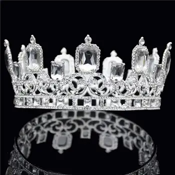 Brides tiara for Wedding Crown Hair Jewelry Rhinestone Crystal Tiaras and Crowns Queen King Round Diadem Hair ornament pageant
Brides tiara for Wedding Crown Hair Jewelry Rhinestone Crystal Tiaras and Crowns Queen King Round Diadem Hair ornament pageant