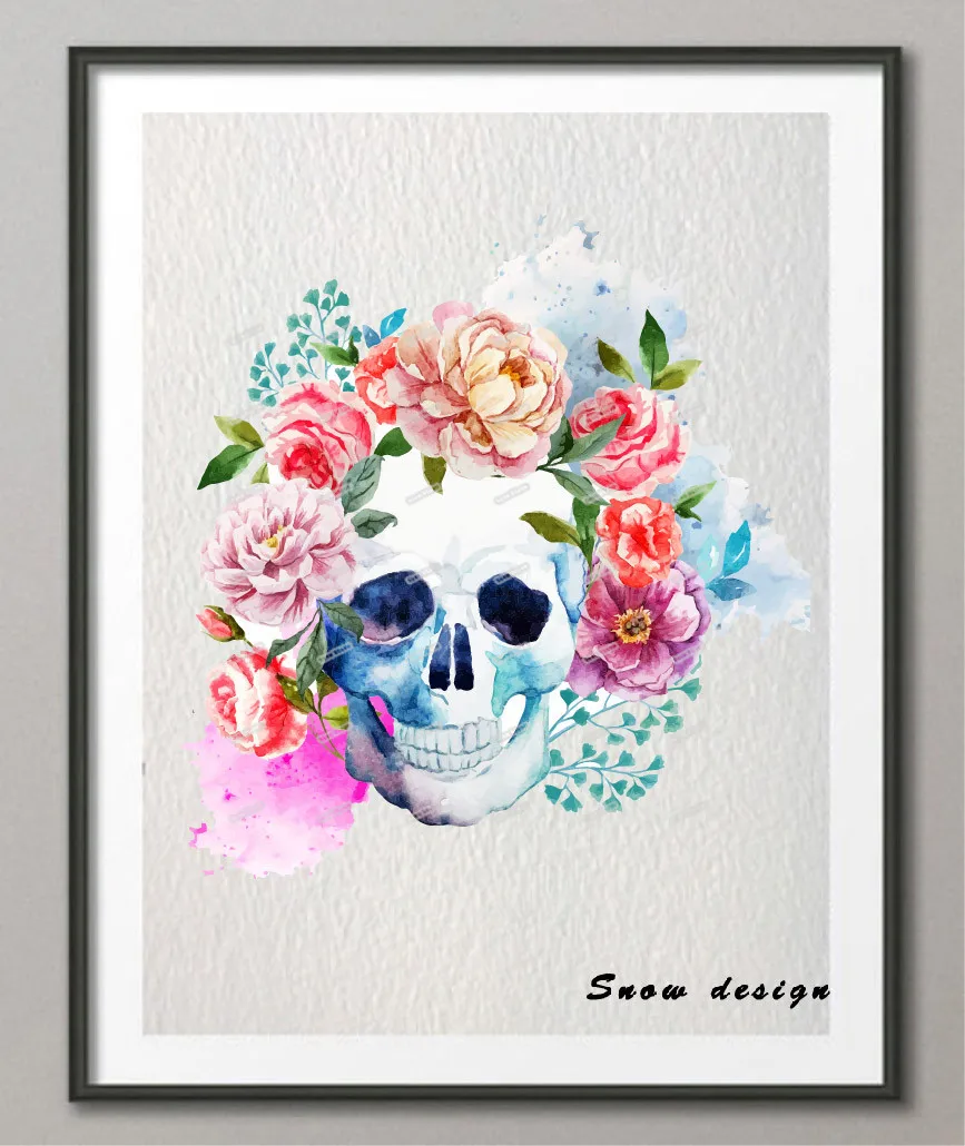 Original Watercolor Mexican Sugar Skull canvas painting wall art poster print Pictures Home Decoration sticker Christmas gifts
Original Watercolor Mexican Sugar Skull canvas painting wall art poster print Pictures Home Decoration sticker Christmas gifts