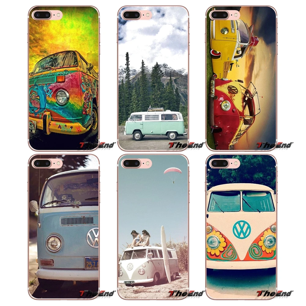 

Soft Case For Samsung Galaxy S2 S3 S4 S5 MINI S6 S7 edge S8 S9 Plus Note 2 3 4 5 8 Coque Fundas VW Volkswagen Bus Mint Art Print