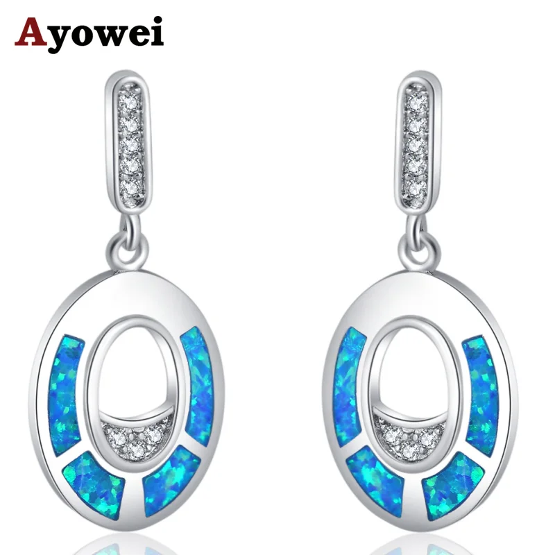 Ayowei Special Oval shape Earring White Crystal blue Created Opal Silver Stamped Drop Earring Fashion Jewelry OE772A
Ayowei Special Oval shape Earring White Crystal blue Created Opal Silver Stamped Drop Earring Fashion Jewelry OE772A