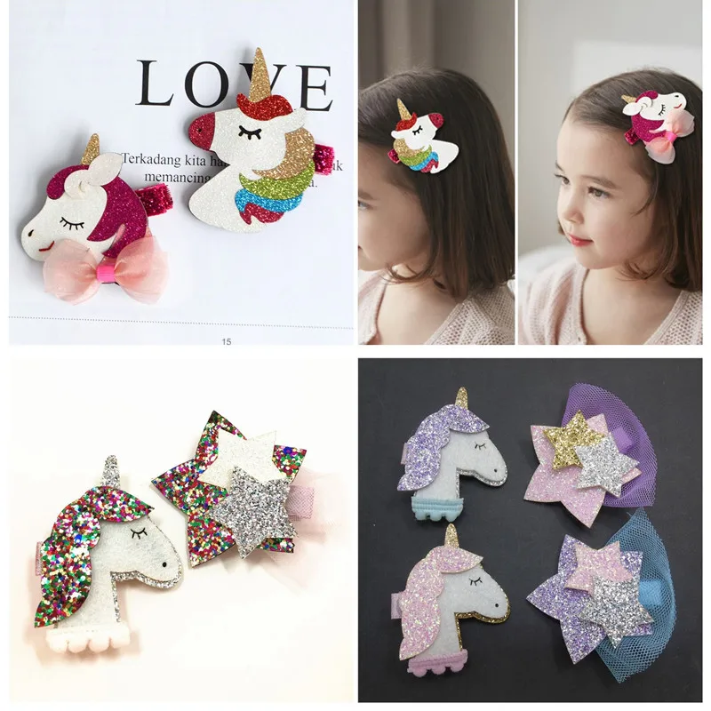 1pc Retail Purple Glitter Star Hair Clips with Fairy Tulle Rainbow Color Unicorn Kid Hairpin Cartoon Horse Girls Hair Barrette
1pc Retail Purple Glitter Star Hair Clips with Fairy Tulle Rainbow Color Unicorn Kid Hairpin Cartoon Horse Girls Hair Barrette