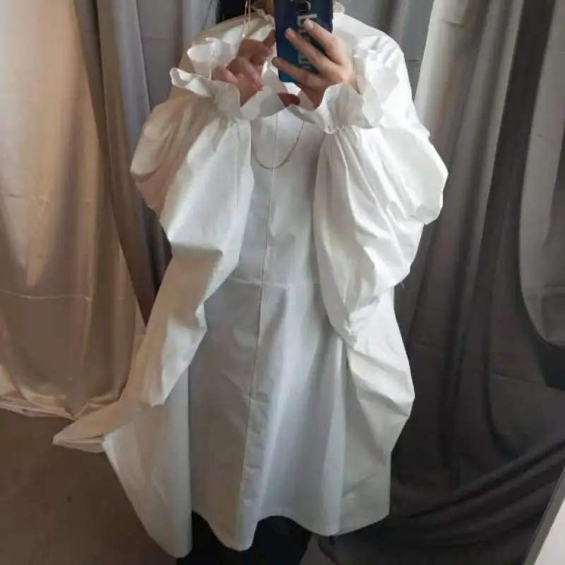 Z-ZOUX Women Dress Ruffled Collar Long Sleeve White Dress Puff Sleeve Loose Long Dress Oversized Female Dresses Spring 2019 New
Z-ZOUX Women Dress Ruffled Collar Long Sleeve White Dress Puff Sleeve Loose Long Dress Oversized Female Dresses Spring 2019 New