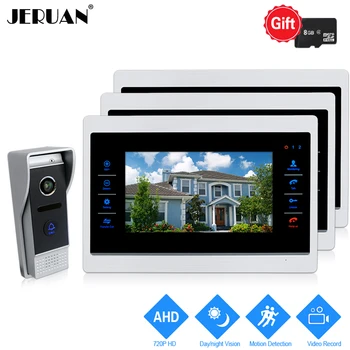 JERUAN 720P 10`` color Video Door Phone Unlock Intercom System 3 Record Monitor +1.0MP HD COMS Camera With Motion Detection 1V3
JERUAN 720P 10`` color Video Door Phone Unlock Intercom System 3 Record Monitor +1.0MP HD COMS Camera With Motion Detection 1V3
