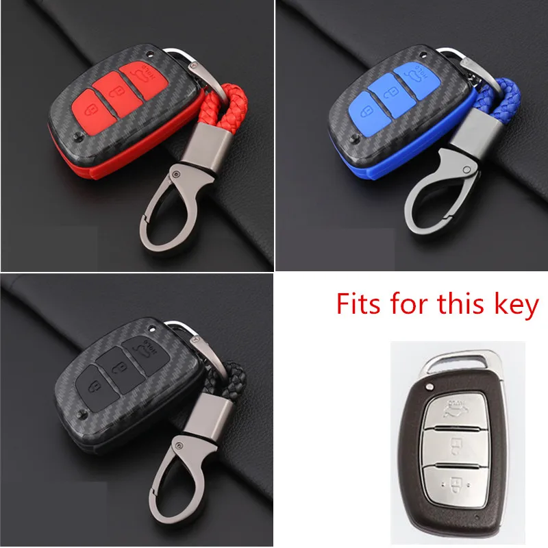 Carbon-Fiber-silicone-Remote-Car-Key-Case-Cover-For-Hyundai-IX25-IX35-I20-I30-I40-hb20 (4)
