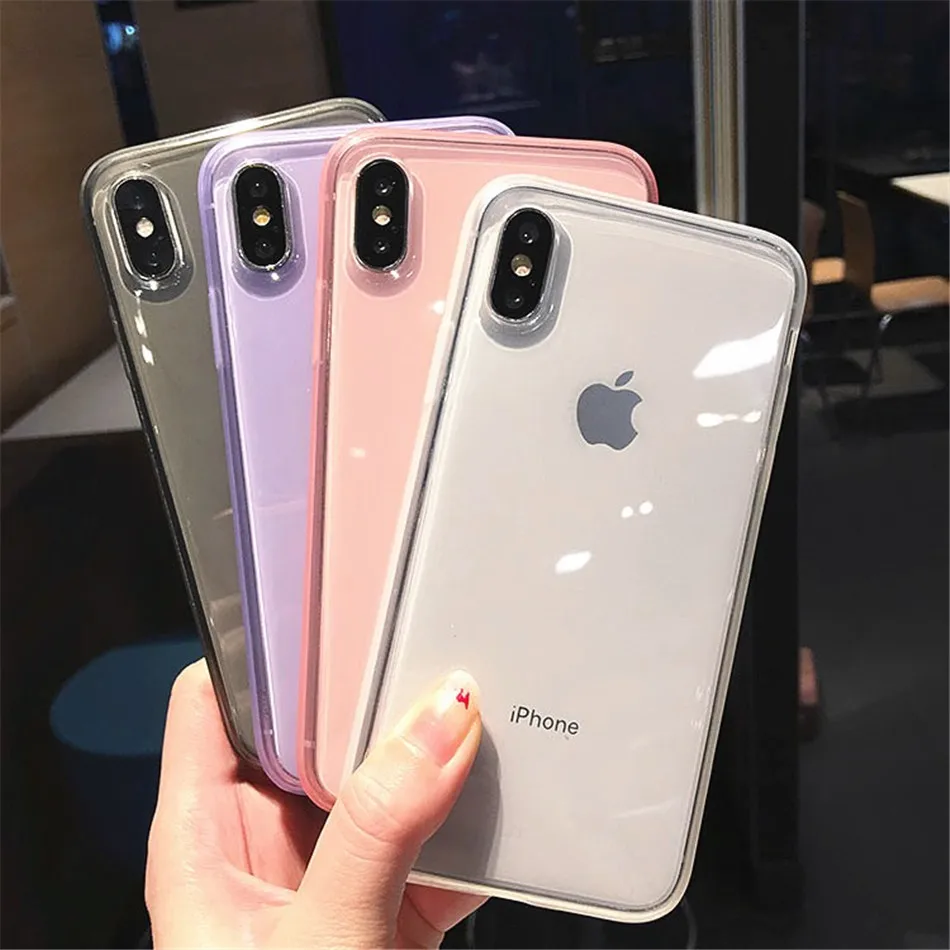 Fashion colorful Transparent Anti-shock Frame Phone Case For iPhone X XS XR XS Max 8 7 6 6S Plus Soft TPU Protection Back Cover
Fashion colorful Transparent Anti-shock Frame Phone Case For iPhone X XS XR XS Max 8 7 6 6S Plus Soft TPU Protection Back Cover