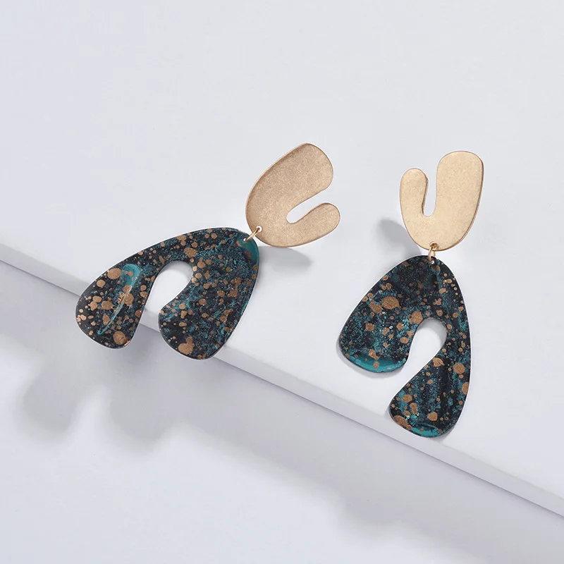 Fashion Vintage Antique Patina Cooper Color Geometric Metal Drop Earring Unique Big Statement Earrings for Women
Fashion Vintage Antique Patina Cooper Color Geometric Metal Drop Earring Unique Big Statement Earrings for Women