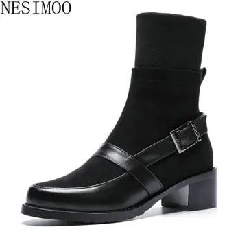 NESIMOO 2019 Fashion Women Ankle Boots Square Med Heel Round Toe Simple Fashion Basic Solid All Match Ladies Shoes Size 34-39
NESIMOO 2019 Fashion Women Ankle Boots Square Med Heel Round Toe Simple Fashion Basic Solid All Match Ladies Shoes Size 34-39