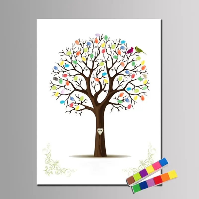 DIY Fingerprint Signature Guest Book,Canvas Print Tree For Party Wedding Decoration
DIY Fingerprint Signature Guest Book,Canvas Print Tree For Party Wedding Decoration