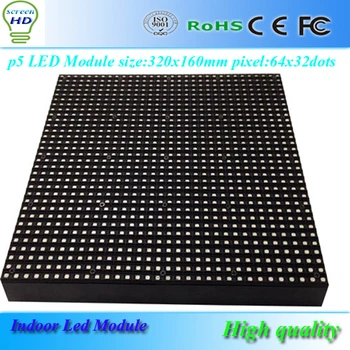 P5 LED Module display screens SMD(1R1G1B) Indoor Full Color LED Moudle for LED Screens,320x160mm, pixel 64x32
P5 LED Module display screens SMD(1R1G1B) Indoor Full Color LED Moudle for LED Screens,320x160mm, pixel 64x32