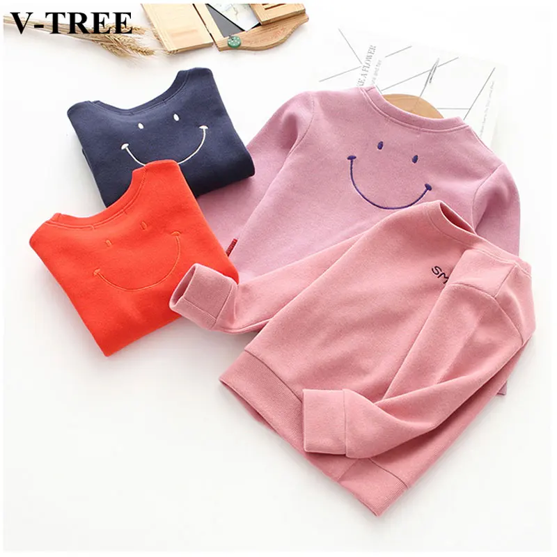 2019 T Shirt For Girls Cotton Children Tops Long Sleeve Kids Blouse Embroidery Smiley Boys Plush Sweater Baby Sweatshirts 
2019 T Shirt For Girls Cotton Children Tops Long Sleeve Kids Blouse Embroidery Smiley Boys Plush Sweater Baby Sweatshirts