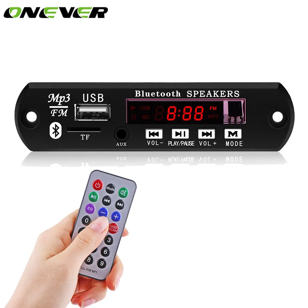 Onever Car Bluetooth MP3 WMA WAV Decoder Board With Remote Control 5V Audio Decoding Module USB TF Radio For Auto Accessories
Onever Car Bluetooth MP3 WMA WAV Decoder Board With Remote Control 5V Audio Decoding Module USB TF Radio For Auto Accessories