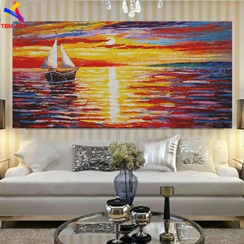 Large Sailing Picture Hand painted Modern Abstract Oil Painting on Canvas for Living Room Wall Art Home Decoration Gift SL064
Large Sailing Picture Hand painted Modern Abstract Oil Painting on Canvas for Living Room Wall Art Home Decoration Gift SL064