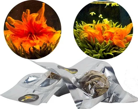 16 tea balls of lily series blooming tea, flower tea balls of China, vacuum package made by hand