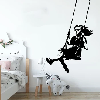 Large Banksy Swinging Girl Wall Sticker Nursery Kids Room Graffitti Street Culture Banksy Wall Decal Bedroom Vinyl Decor
Large Banksy Swinging Girl Wall Sticker Nursery Kids Room Graffitti Street Culture Banksy Wall Decal Bedroom Vinyl Decor
