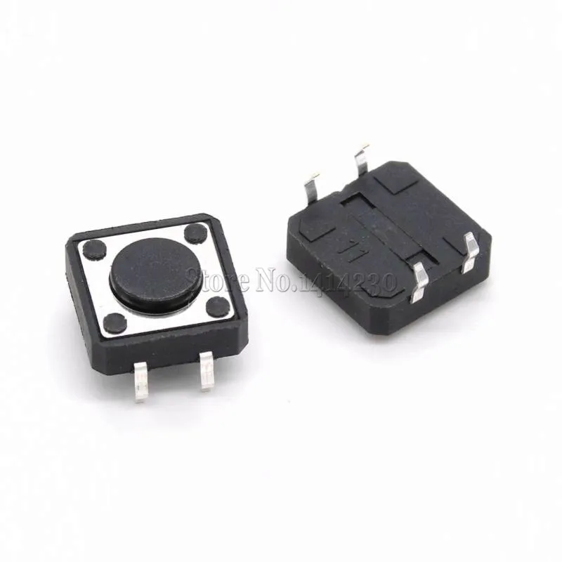 Description Picture 2 of item100Pcs 12 x 12mm x 4.3mm 12*12*4.3H Panel PCB Momentary Tactile Tact Push Button Switch DIP