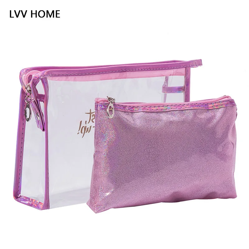 LVV HOME Bright pink laser cosmetic bag set/2pcs Waterproof Portable Transparent PVC MakeUp wash Bag Travel Toiletry Pouch
LVV HOME Bright pink laser cosmetic bag set/2pcs Waterproof Portable Transparent PVC MakeUp wash Bag Travel Toiletry Pouch