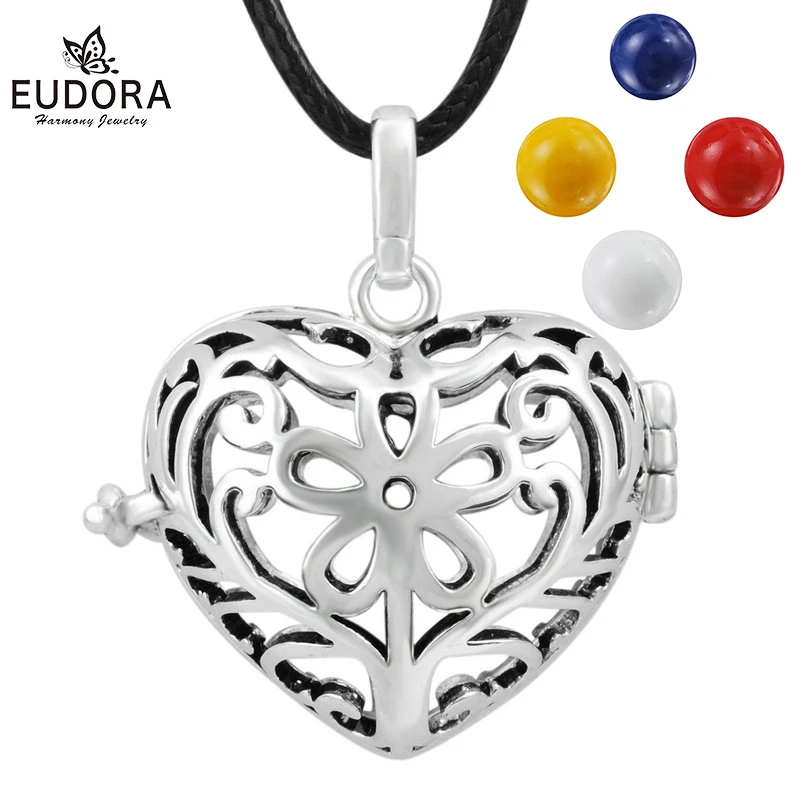 EUDORA 18mm Fashion Copper Metal Locket Cage Pendant with Chain Necklace Harmony Chime Ball Angel Sounds Pregnant Women Jewelry
EUDORA 18mm Fashion Copper Metal Locket Cage Pendant with Chain Necklace Harmony Chime Ball Angel Sounds Pregnant Women Jewelry