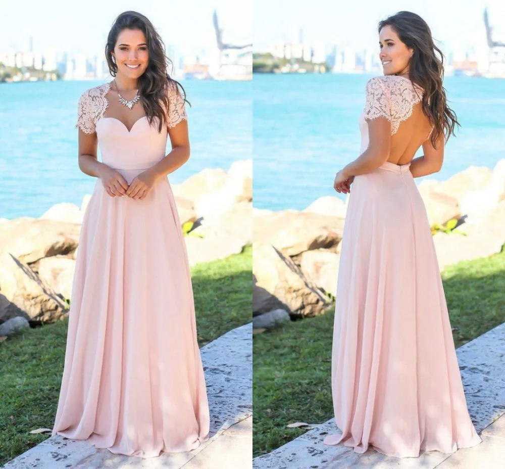 Blush Country Bridesmaid Dresses 2020 Scoop Hollow Back Lace Top Chiffon Beach Garden Wedding Guest Gowns Maid Of Honor Vestidos
Blush Country Bridesmaid Dresses 2020 Scoop Hollow Back Lace Top Chiffon Beach Garden Wedding Guest Gowns Maid Of Honor Vestidos