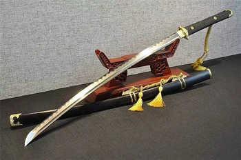 Japanese Military Sword Samurai Katana Clay Tempered Folded Steel Sharp Blade Handle Material Fishskin
Japanese Military Sword Samurai Katana Clay Tempered Folded Steel Sharp Blade Handle Material Fishskin