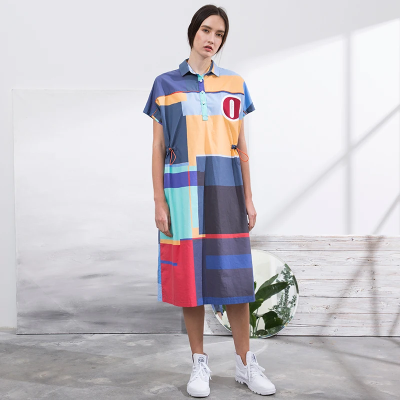 new arrival summer 2018 casual loose long original geometric print cotton dress women
new arrival summer 2018 casual loose long original geometric print cotton dress women