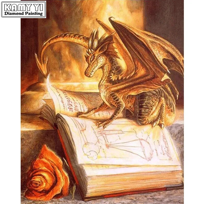 5D DIY Diamond embroidery Cross stitch Dragon reading a book Full Square/Round Diamond mosaic Diamond painting decor HYY
5D DIY Diamond embroidery Cross stitch Dragon reading a book Full Square/Round Diamond mosaic Diamond painting decor HYY