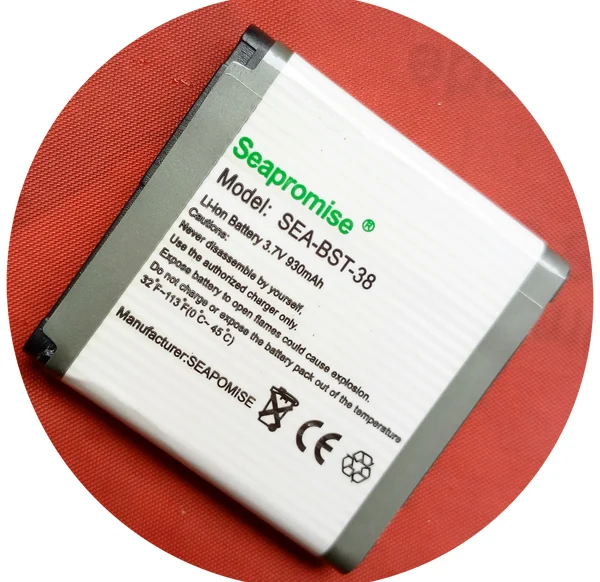 SEAPROMISE Freeshipping battery BST-38 for Sony Ericsson K858I R306 R306C Robyn S500 S500c S500i T303 T650 T650i T658c W580
SEAPROMISE Freeshipping battery BST-38 for Sony Ericsson K858I R306 R306C Robyn S500 S500c S500i T303 T650 T650i T658c W580