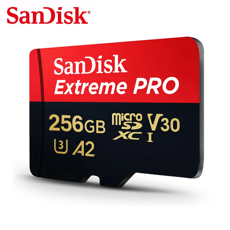 

SanDisk Extreme PRO Micro SD Card 64GB TF Flash Card 128GB SDXC Memory Card 256GB U3 Class10 UHS-I A2 V30 170MB/s For Samrtphone