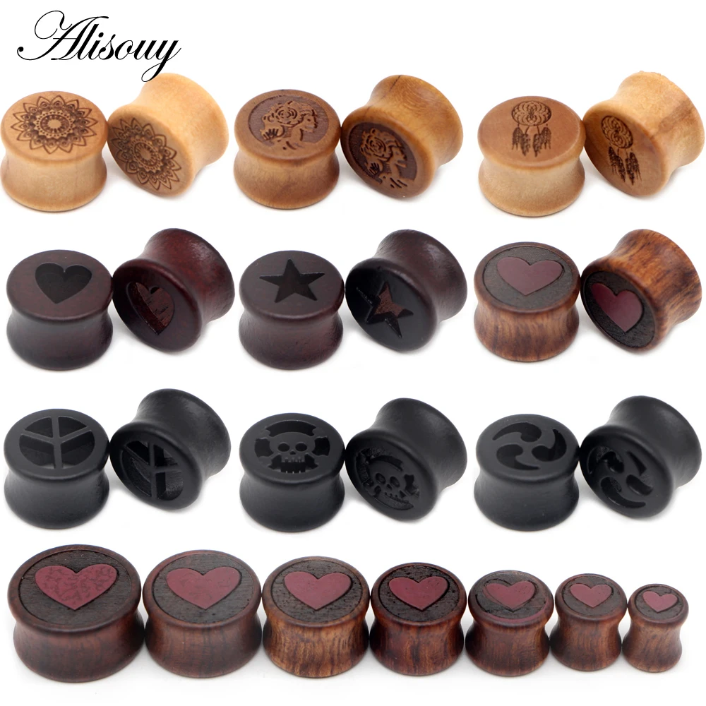 Alisouy 1 Pair New Wood Ear Plugs Gauges Earrings Women Men Flesh Tunnel Expander Piercing Stretcher Body Piercing Jewelry
Alisouy 1 Pair New Wood Ear Plugs Gauges Earrings Women Men Flesh Tunnel Expander Piercing Stretcher Body Piercing Jewelry