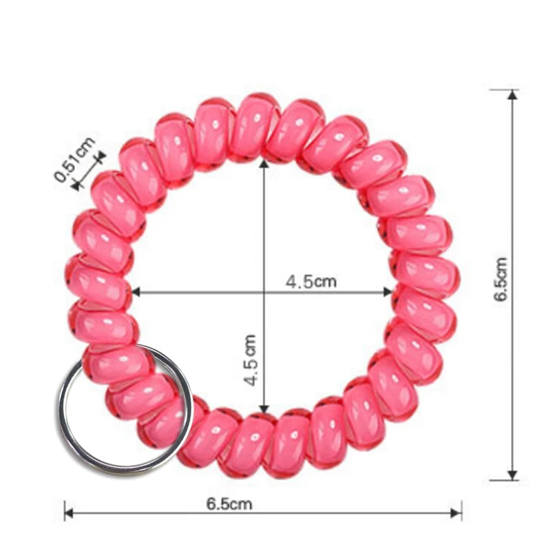 5 PCS Fashion Candy Color Bracelet Keychain (16)
