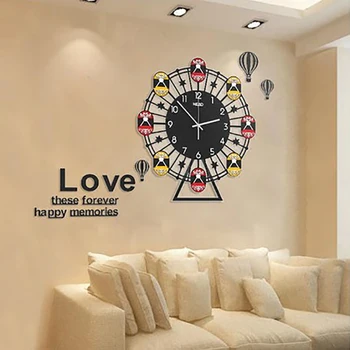 Creative Ferris Wheel Wall Clock Living Room Modern Silent Quartz Clock European Clock Wall Watches Home Decor Mechanism 50Q305
Creative Ferris Wheel Wall Clock Living Room Modern Silent Quartz Clock European Clock Wall Watches Home Decor Mechanism 50Q305