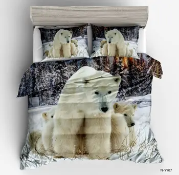 Lovely 3D printing White Polar Bear Pattern Bedding Kit Accompany quilt Snow forest duvet cover pillowcase twin full queen size
Lovely 3D printing White Polar Bear Pattern Bedding Kit Accompany quilt Snow forest duvet cover pillowcase twin full queen size