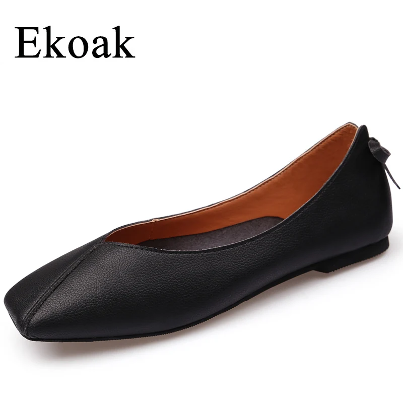 Ekoak New Genuine Leather Shoes Woman Fashion Butterfly-knot Women Casual Shoes Spring Soft Women Flats Shoes
Ekoak New Genuine Leather Shoes Woman Fashion Butterfly-knot Women Casual Shoes Spring Soft Women Flats Shoes
