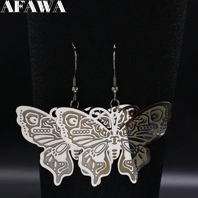 2019 Stainless Steel Butterfly Drop Earrings Jewelry Silver Color Earrings for Women Jewellery boucle d oreille pendante E612397
2019 Stainless Steel Butterfly Drop Earrings Jewelry Silver Color Earrings for Women Jewellery boucle d oreille pendante E612397