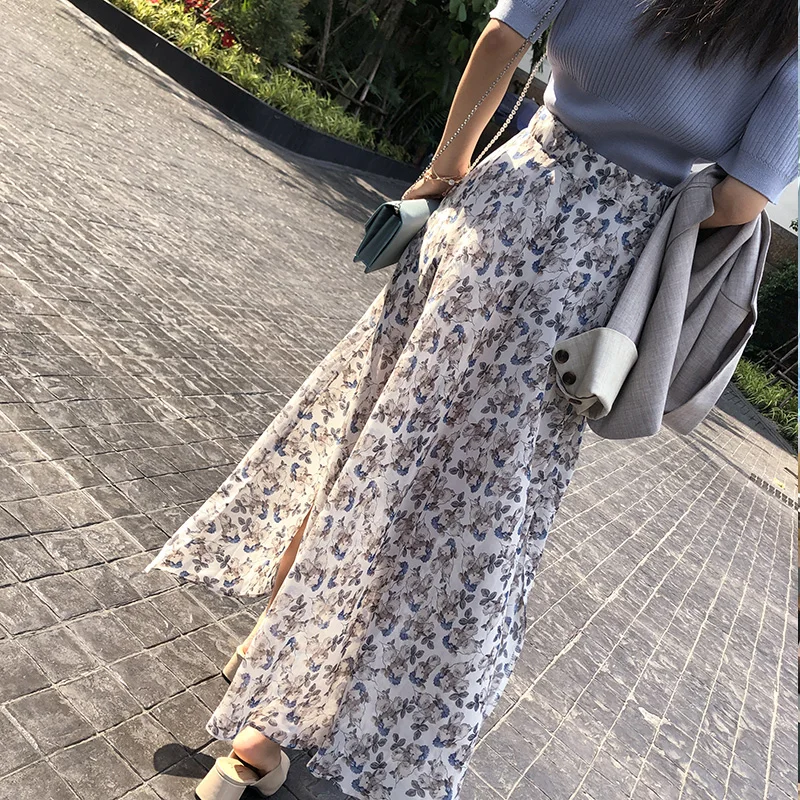 Mishow 2019 Elegant High Waist Chiffon Women Long skirt Floral Skirt Female Lolita Midi Skirt MX19A1891
Mishow 2019 Elegant High Waist Chiffon Women Long skirt Floral Skirt Female Lolita Midi Skirt MX19A1891