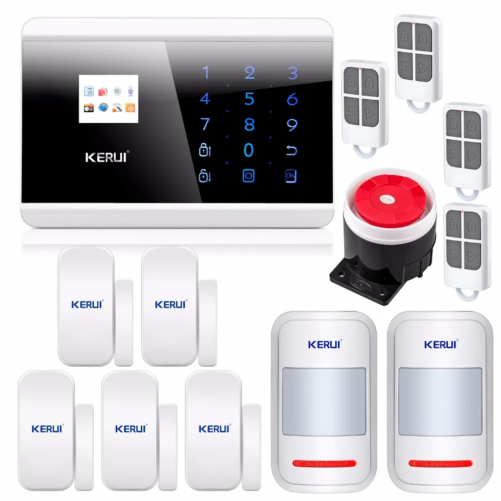 

KERUI APPIOS Android Controlled Autodial Home Alarm Security System GSM&PSTN Dual English Russian French Spanish Voice Touch Pad