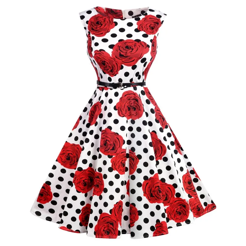100% Cotton Women 50s Vintage Tunic Party Dress Floral Print Summer Dress Sleeveless Belt Female A-line Rockabilly Sundress
100% Cotton Women 50s Vintage Tunic Party Dress Floral Print Summer Dress Sleeveless Belt Female A-line Rockabilly Sundress