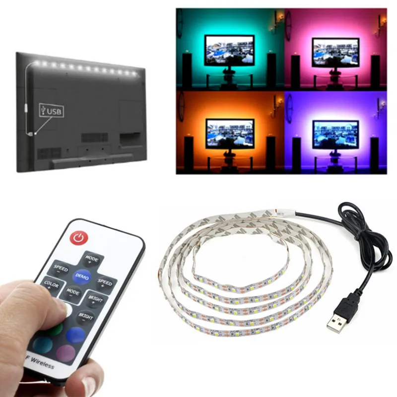3528 USB LED Strip Light 5V Color Changing String Tape Ribbon White/ Warm white 1M 2M 3M 4M 5M RGB with 17key remote for TV
3528 USB LED Strip Light 5V Color Changing String Tape Ribbon White/ Warm white 1M 2M 3M 4M 5M RGB with 17key remote for TV