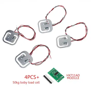 4pcs 50kg Human Scale Load Cells & HX711 AD Module Kit Resistance Strain Weight Sensor Measurement Tools
4pcs 50kg Human Scale Load Cells & HX711 AD Module Kit Resistance Strain Weight Sensor Measurement Tools